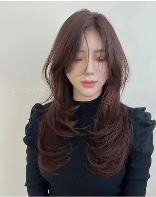 セミロング カラー 縮毛矯正×髪質改善 小笠原大樹のヘアスタイル