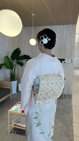 セミロング ヘアアレンジ 伊佐治 夕芽のヘアスタイル