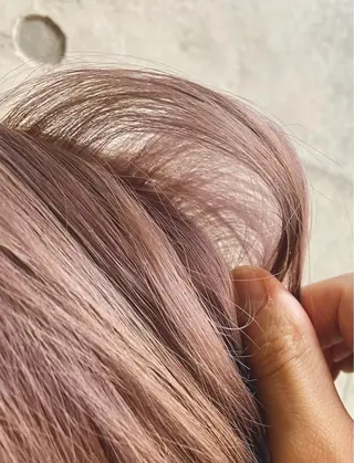 セミロング カラー 千 田のヘアスタイル