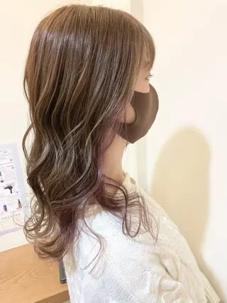 セミロング カラー ペッツ本店 スタイリスト増田ゆきのヘアスタイル