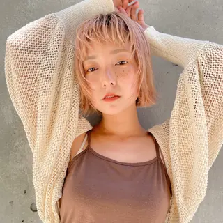 ミディアム 🎗️comoda 神戸三宮 髪質改善のヘアスタイル