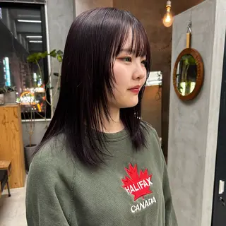 ロング カラー カット　パーマ ／シオンのヘアスタイル