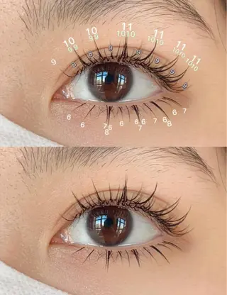 マツエク・マツパ Angela エステサロンのマツエク・マツパデザイン