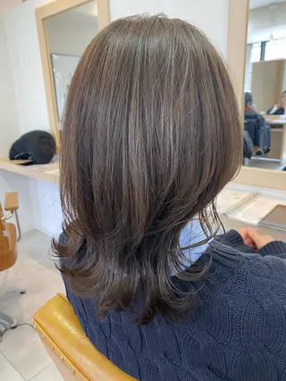 ミディアム 顔まわりカット/金山 /大園芽依のヘアスタイル