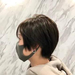 ショート カラー 🐠寒色系×パーマ 櫻井　麿偉🐏のヘアスタイル