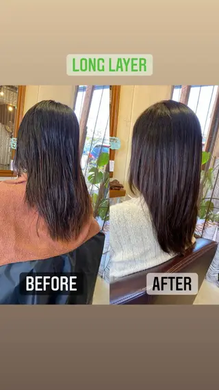 ロング カラー ヘアアレンジ アイブロウ SALOWIN京都河原町Suite店所属・外国人風レイヤー/ ハイトーンSHUのヘアスタイル