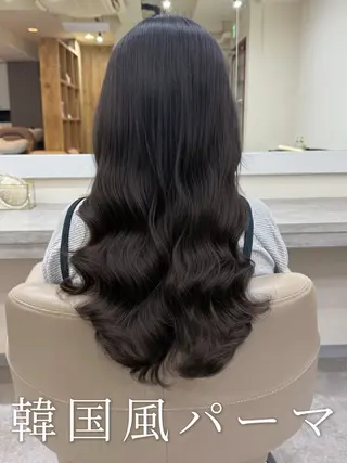 ロング パーマ 韓国風パーマ/ヘア セット/店長みづきのヘアスタイル