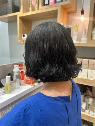 パーマ コテ巻き風パーマ 🎀🐈‍⬛/りりのヘアスタイル