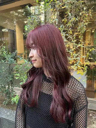 カラー えんぐちとも／透明感 カラー／博多ボブのヘアスタイル