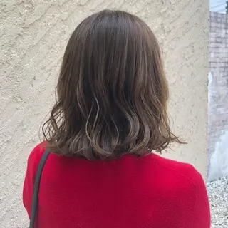 ミディアム 艶髪カラー✨ デジタルパーマ✨植松のヘアスタイル