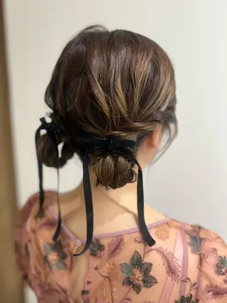 ヘアアレンジ ‎🫧透明感カラー/ 金沢駅 yui 🎀のヘアスタイル