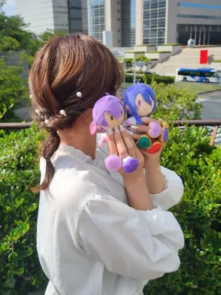 ミディアム カラー ヘアアレンジ ️🩵美髪矯正 みおのヘアスタイル