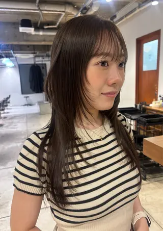 セミロング 艶カラー🎀メンズ ショートasunaのヘアスタイル