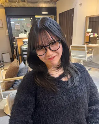 セミロング カラー Bonheur銀座 /前田 栞九郎のヘアスタイル