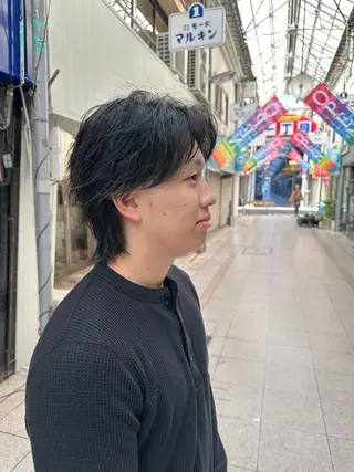 ショート パーマ t.hair垂門真吾 曲がる縮毛矯正/ボブのヘアスタイル