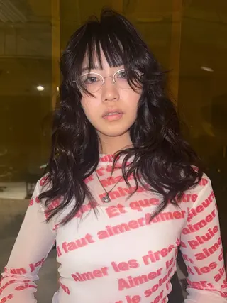 ロング カラー L/MA所属・MIKU /カラー/ハイトーンのヘアスタイル