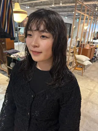 セミロング カラー パーマ Hayashi Shioriのヘアスタイル