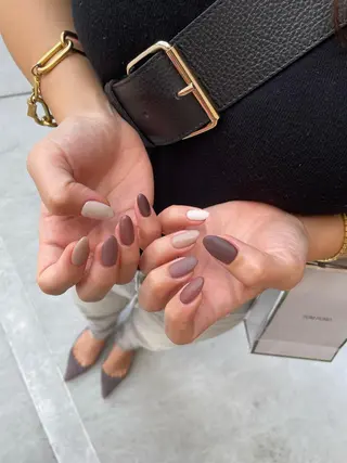 ロング カラー ヘアアレンジ キッズ ネイル マツエク・マツパ 福田 加奈のネイルデザイン