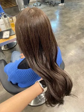 ロング カラー ヘアアレンジ 赤み消し/透明感 ブラウン🌿堅伍のヘアスタイル
