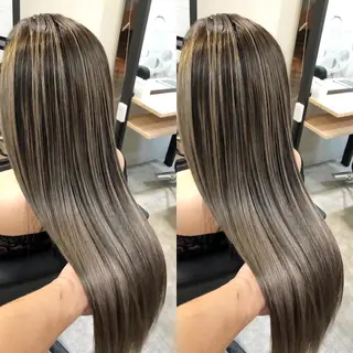 ロング カラー ヘアアレンジ 下妻 カラーエクステ難波のヘアスタイル