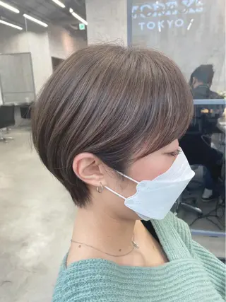 ショート カラー レイヤー×顔周 り×髪質改善/MIUのヘアスタイル