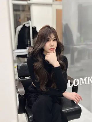 セミロング LOMKH所属・シールエクステ/ レイヤー/タツヤのヘアスタイル