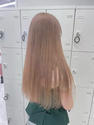 ロング カラー 🤍💕ブリーチカラ ーAyaka💕🤍のヘアスタイル