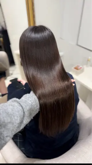 ロング 神戸で縮毛矯正/髪質 改善/お任せくださいのヘアスタイル