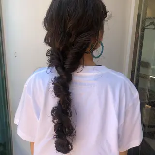 ロング カラー パーマ ヘアアレンジ BRUNTJET所属・MAEDA MADOKAのヘアスタイル