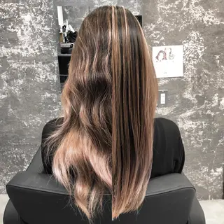 ロング カラー アンドウ ユウ/ レイヤーカット/韓国のヘアスタイル