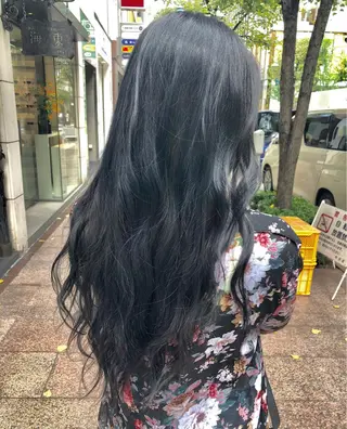 ロング salowin 原宿 aroa所属・韓国／ハッシュカット ／透明感カラー／金野のヘアスタイル