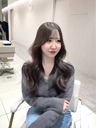 ロング 透明感カラー/似合わ せ前髪/柴田礼空のヘアスタイル