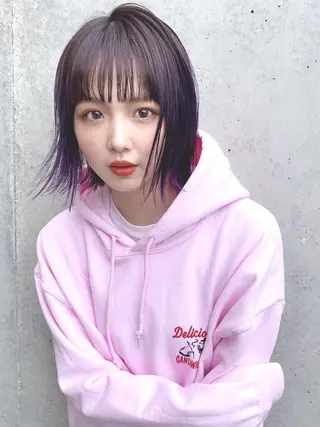 ミディアム Trip 大名🌟 ブリーチなしカラーのヘアスタイル