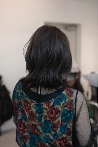 ミディアム ちばた/レイヤー 似合わせ/大阪中津のヘアスタイル