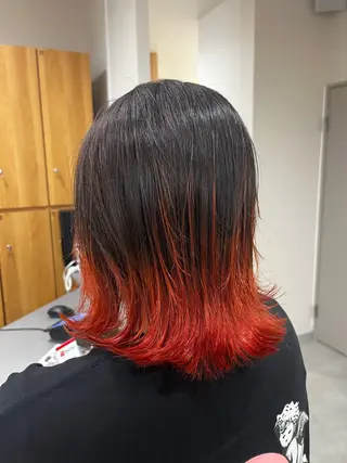 ショート omaフクダ 縮毛矯正/艶髪カラーのヘアスタイル