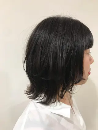 ショート 暖色カラー🍊 ボブ🌿顔周りcutのヘアスタイル