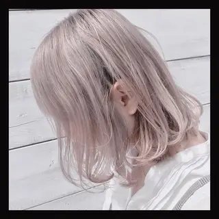 ミディアム カラー 髪質改善カラー ショートボブ専門のヘアスタイル