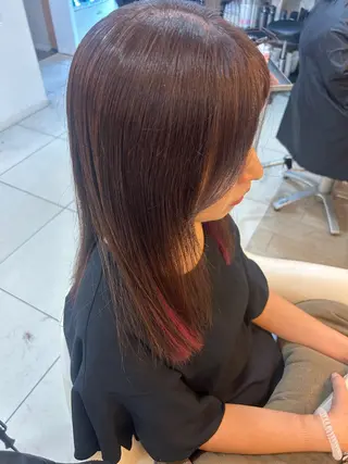 ミディアム カラー 🍓似合わせカット× パーマ／矢木🍓のヘアスタイル