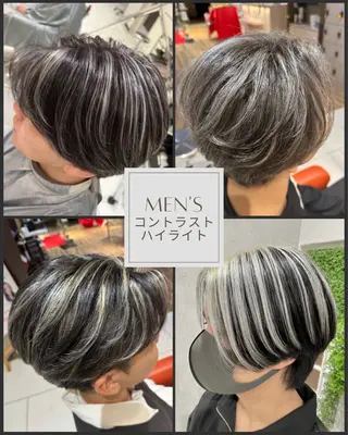 ショート カラー メンズ マンスルージュKITTEマルイ博多店所属・✨翔/ブリーチなし カラー/博多駅1分のヘアスタイル