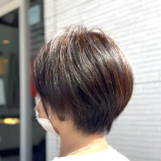 ショート カラー ヘアアレンジ 【白髪ぼかしの匠】 【ショートの極】平野のヘアスタイル