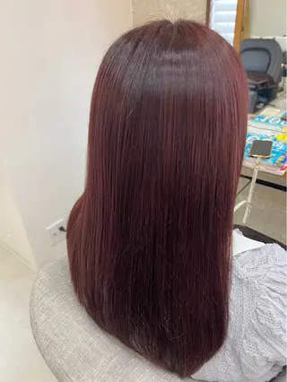 セミロング 村松陸斗 メテオストレートのヘアスタイル