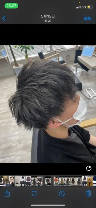 カラー メンズ 🍑🧋ハイトーン 暖色カラーlucaのヘアスタイル