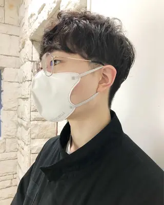 パーマ ヘアアレンジ メンズ ainico+所属・メンズ特化✂️栗原 侑也のヘアスタイル