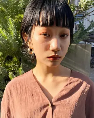 ミディアム カラー パーマ/透明感カラー 小松のヘアスタイル