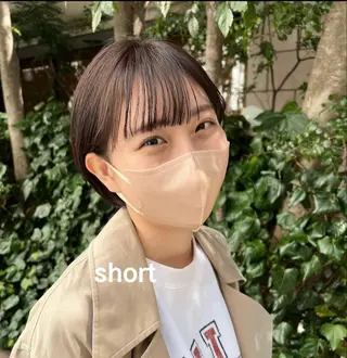 ショート カラー ELENA所属・ナチュラルなショート 北本空河のヘアスタイル