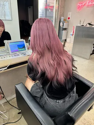 ロング カラー ヘアアレンジ ♡韓国風ヘア 🐈♡MIHOのヘアスタイル