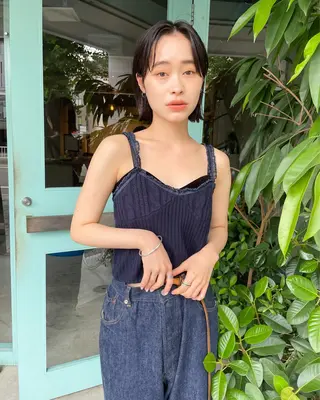 ショート カラー パーマ/レイヤー 岩山丈一郎のヘアスタイル