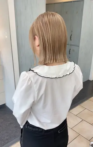ミディアム カラー ✨原宿ハイトーン ブリーチ職人菊池のヘアスタイル