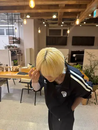 カラー December/jingumae所属・メンズパーマ 特化うえちりくのヘアスタイル