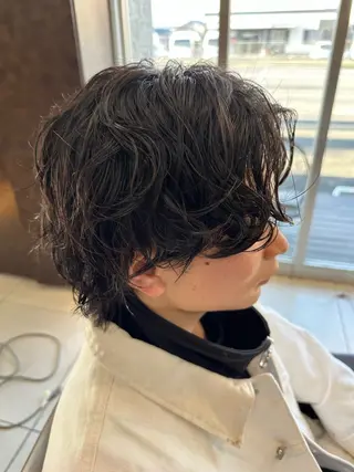 ミディアム パーマ 海外風パーマ 健人のヘアスタイル